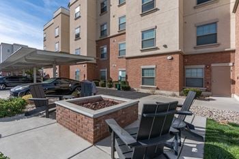 Outdoor patio with firepit
